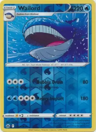 Crown Zenith - Wailord Reverse