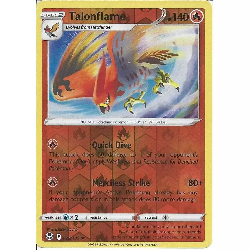 Silver Tempest - Talonflame Reverse