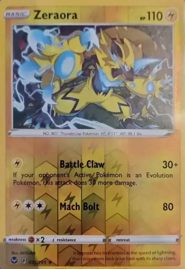 Silver Tempest - Zeraora Reverse