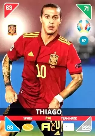 Euro 2020 : 2021 Kick Off - UEFA - Adrenalyn 2021 - Thiago - Spain