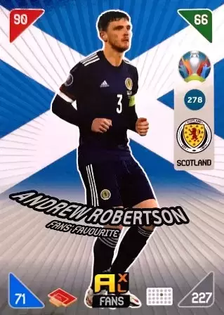 Euro 2020 : 2021 Kick Off - UEFA - Adrenalyn 2021 - Andrew Robertson - Scotland - Fans\' Favourites