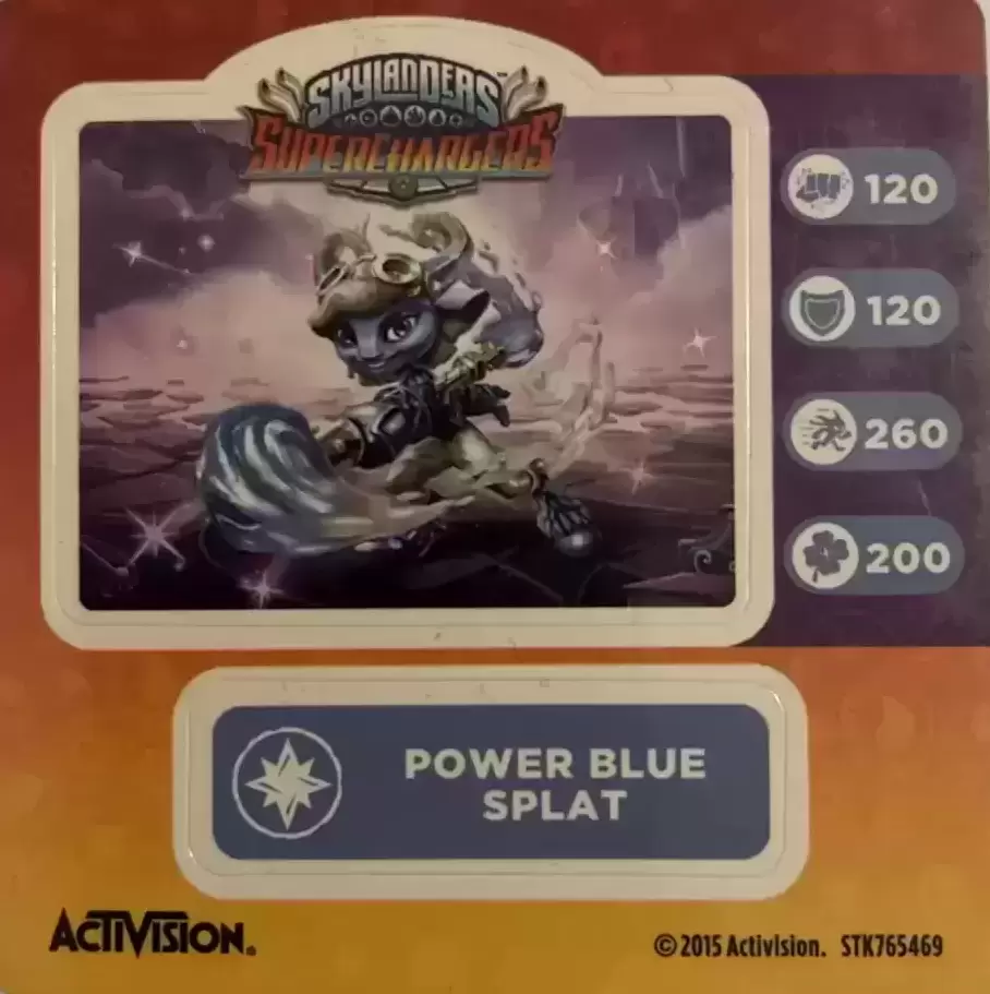 Power Blue Splat - Skylanders SuperChargers card