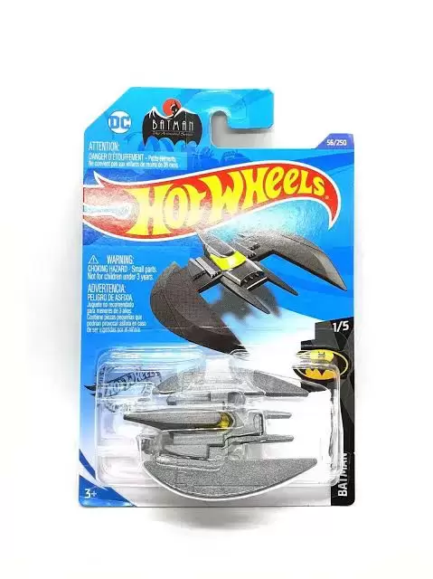 Mainline Hot Wheels - Batman Animated Batplane (Grey) 1/5