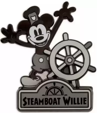 Disney 100 LE Pins - Disney Park - Disney100 - Steamboat Willie