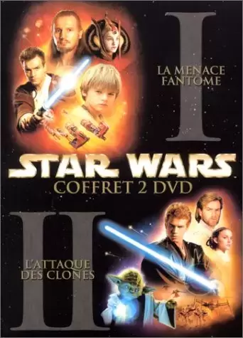 Star Wars - Star Wars : Episode 1, la menace fantôme / Star Wars : Episode II, l\'attaque des clones - Coffret 2 DVD