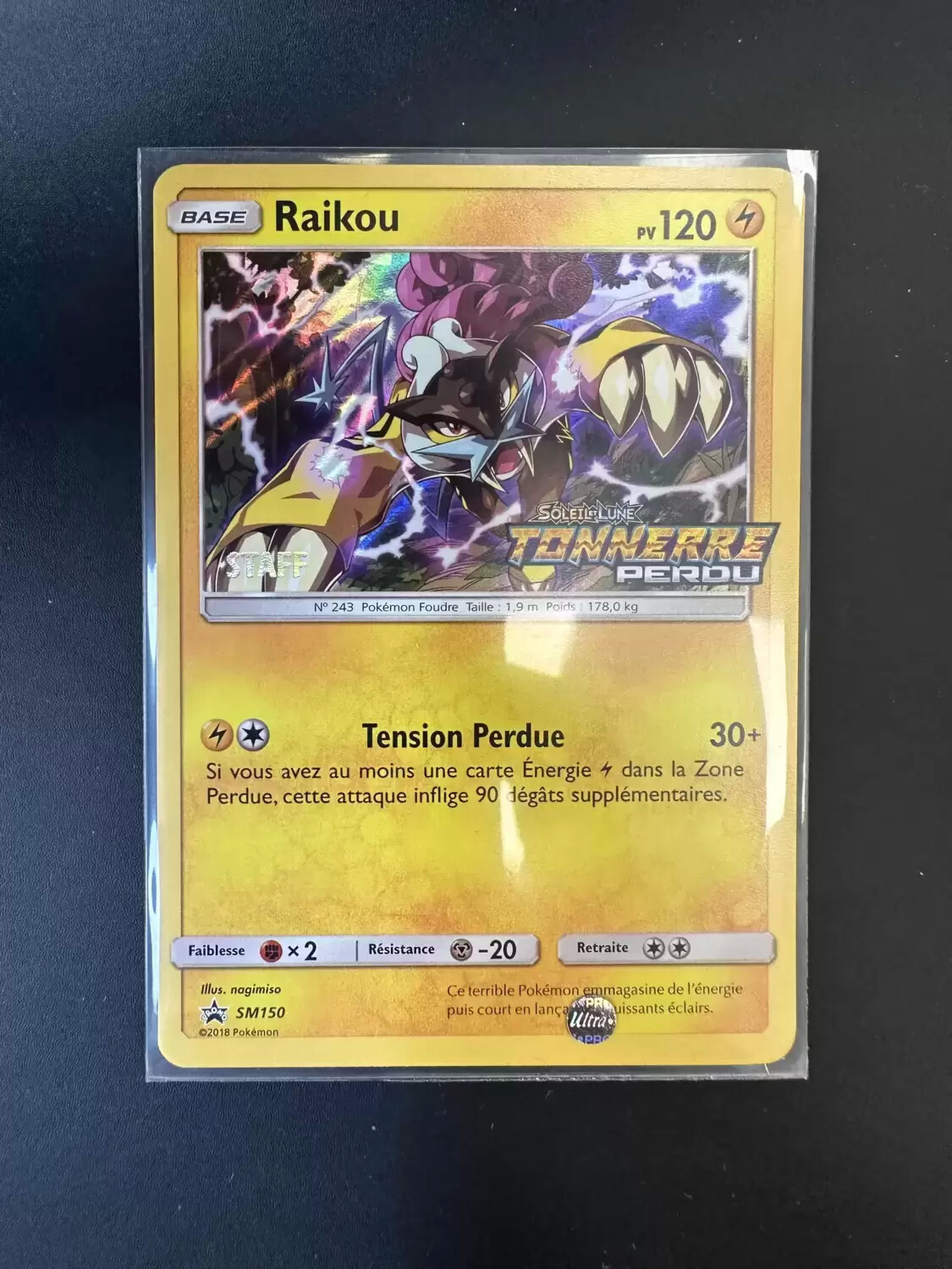Cartes Promo Black Star Soleil et Lune - Raikou Staff