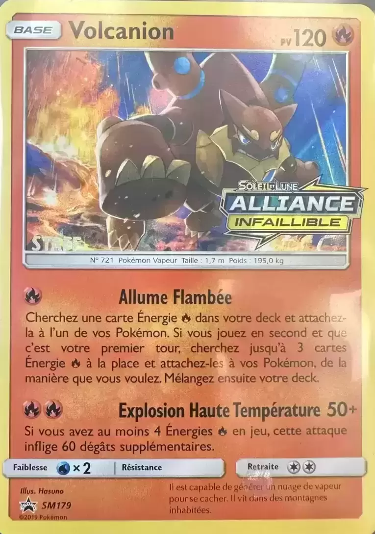 Cartes Promo Black Star Soleil et Lune - Volcanion Staff