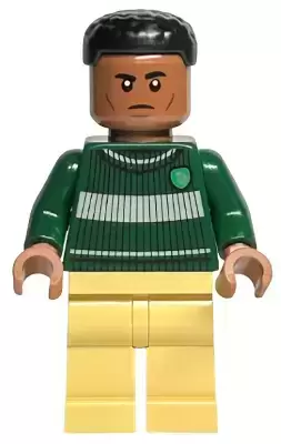 Lego Harry Potter Minifigures - Blaise Zabini - Dark Green Slytherin Quidditch Sweater, Tan Legs