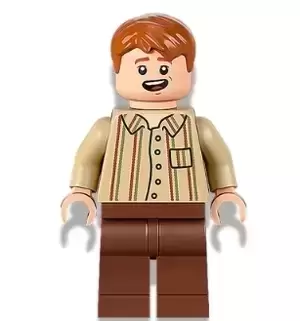 Fred Weasley - Tan Striped Shirt - Lego Harry Potter Minifigures HP342