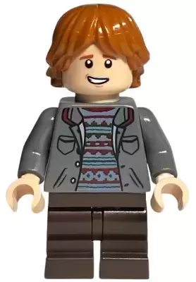 Lego Harry Potter Minifigures - Ron Weasley - Dark Bluish Gray Jacket