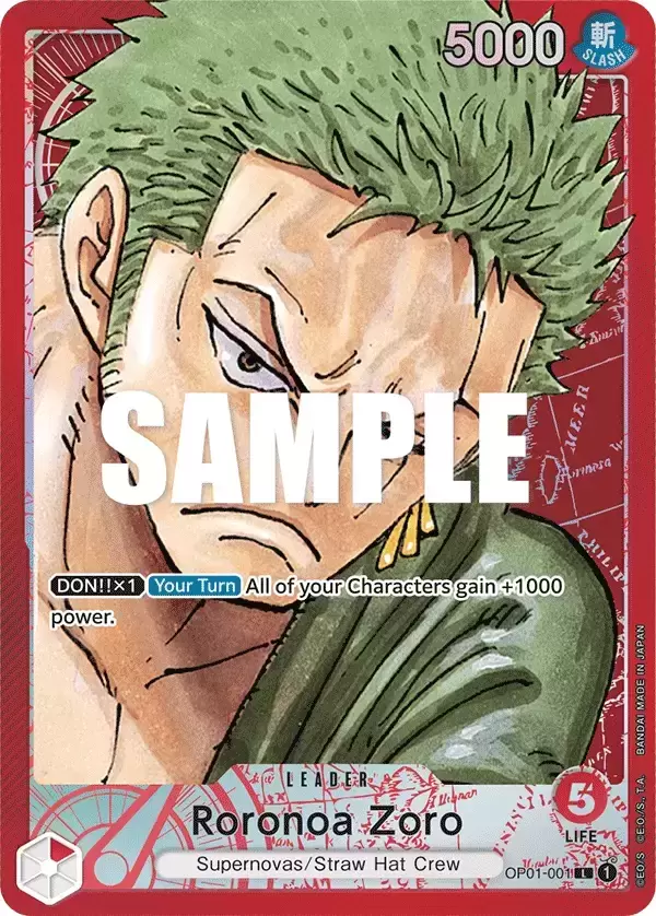 Roronoa Zoro (Parallel) OP01-001 L ROMANCE DAWN - ONE PIECE Card Game