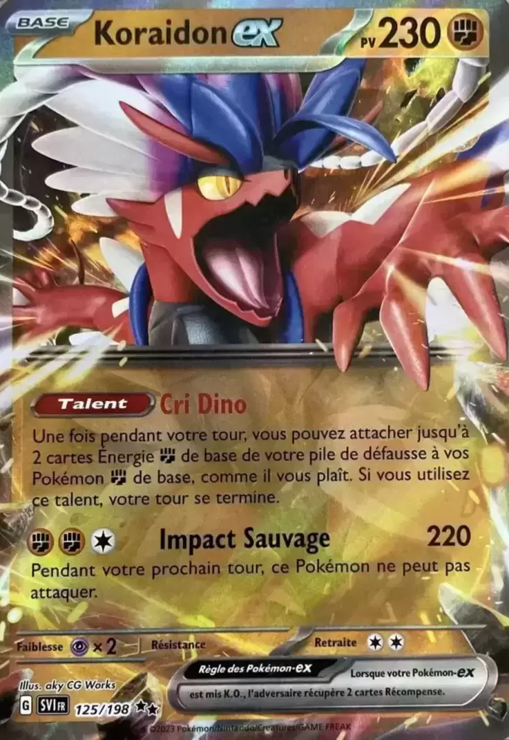 Carte Pokemon - koraidon - 124/198 - holo-rare - Ecarlate et