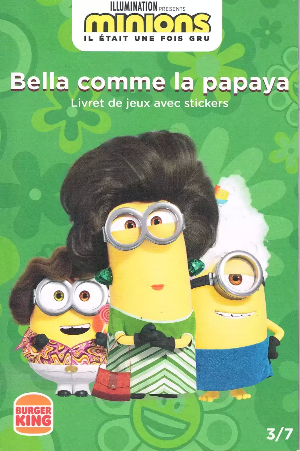 Jouet Burger King : livrets de jeux Minions