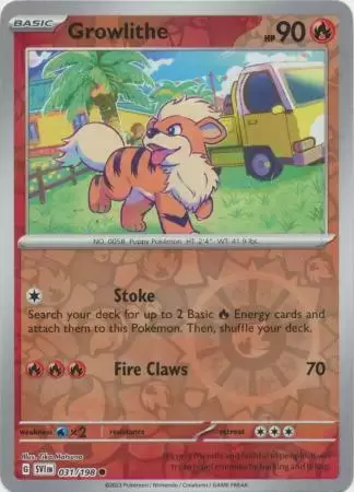 Scarlet & Violet - SVIen - Growlithe Reverse