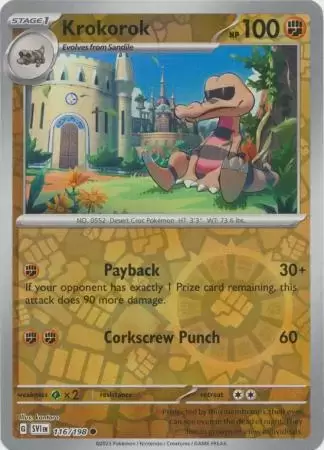 Scarlet & Violet - SVIen - Krokorok Reverse
