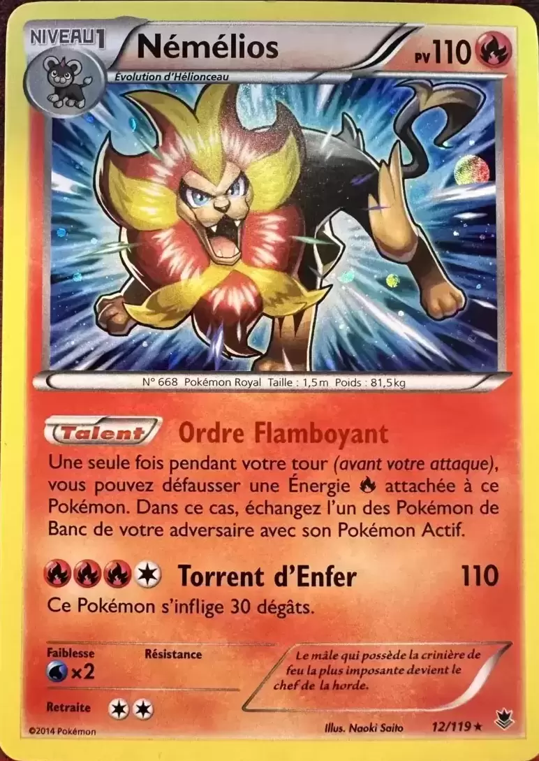 Pokémon XY Vigueur Spectrale - Némélios Cosmos Holographique