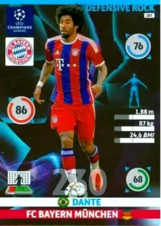 UEFA Champions League 2014-2015. Adrenalyn XL - Dante - FC Bayern München