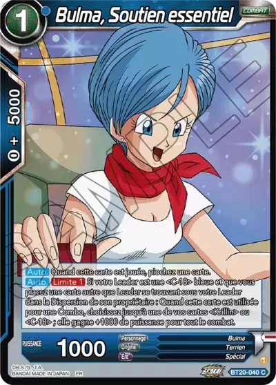Power Absorbed [BT20] - Bulma, Soutien essentiel