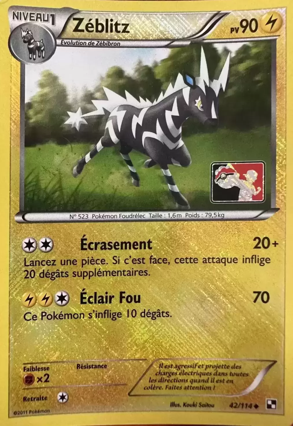 Pokémon Série Noir et Blanc - Zéblitz Crosshatch Reverse Pokemon League