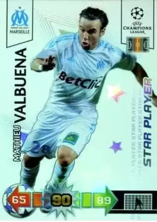 Adrenalyn XL - UEFA Champions League 2010-2011 - Mathieu Valbuena - Olympique Marseille - Star Player