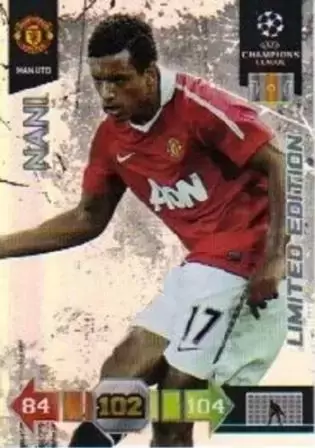 Adrenalyn XL - UEFA Champions League 2010-2011 - Nani - Manchester United - Limited edition