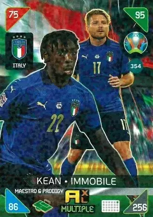 Euro 2020 : 2021 Kick Off - UEFA - Adrenalyn 2021 - Moise Kean / Ciro Immobile - Italy - Maestros & Prodigies