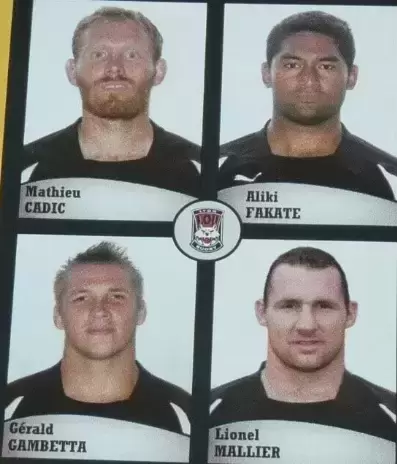Rugby 2008-2009 - Mathieu Cadic - Aliki Fakate - Gérald Gambetta - Lionel Mallier - Lou Rugby (Lyon Olimpique Universitaire)
