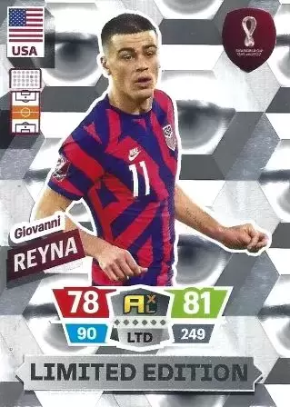 Adrenalyn XL Fifa World Cup Qatar 2022 - Limited Edition Trading Cards - Giovanni Reyna