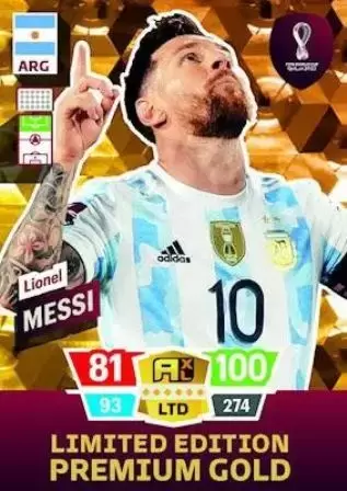 Adrenalyn XL Fifa World Cup Qatar 2022 - Limited Edition Trading Cards - Lionel Messi