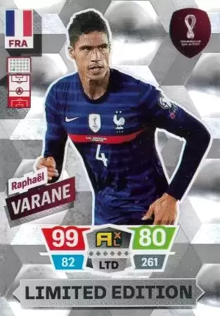 Adrenalyn XL Fifa World Cup Qatar 2022 - Limited Edition Trading Cards - Raphaël Varane