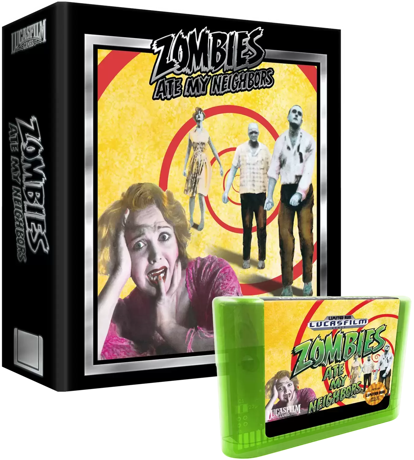 US - Jeux SEGA Genesis - Zombies Ate My Neighbors Premium Edition - Transparent Green Edition