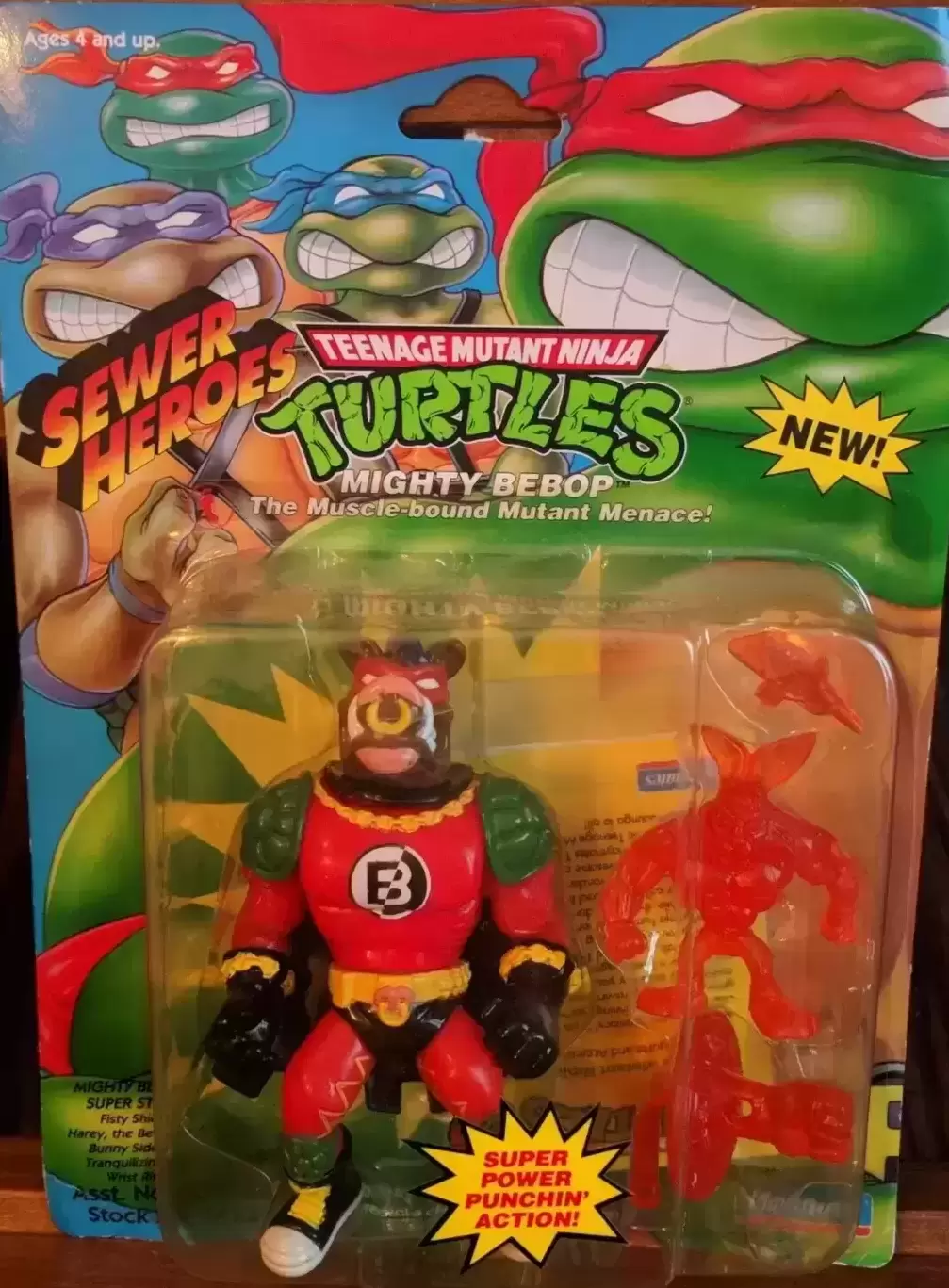 Vintage Teenage Mutant Ninja Turtles (TMNT) - Mighty Bebop