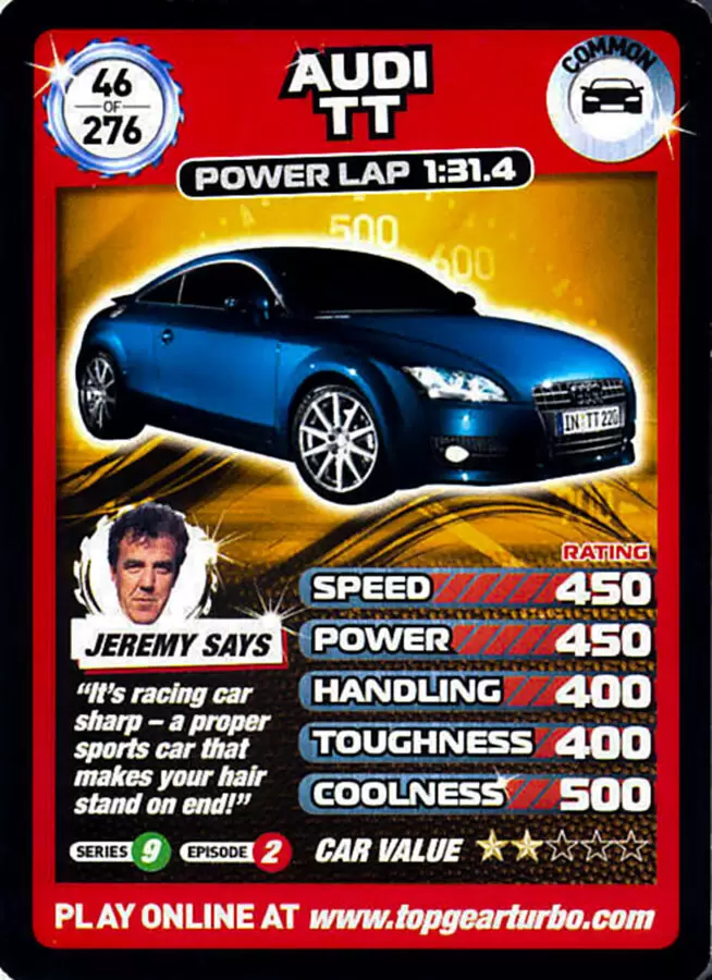Top Gear Turbo Challenge Extra Trading Cards