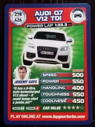 Top Gear Turbo Challenge Extra Trading Cards