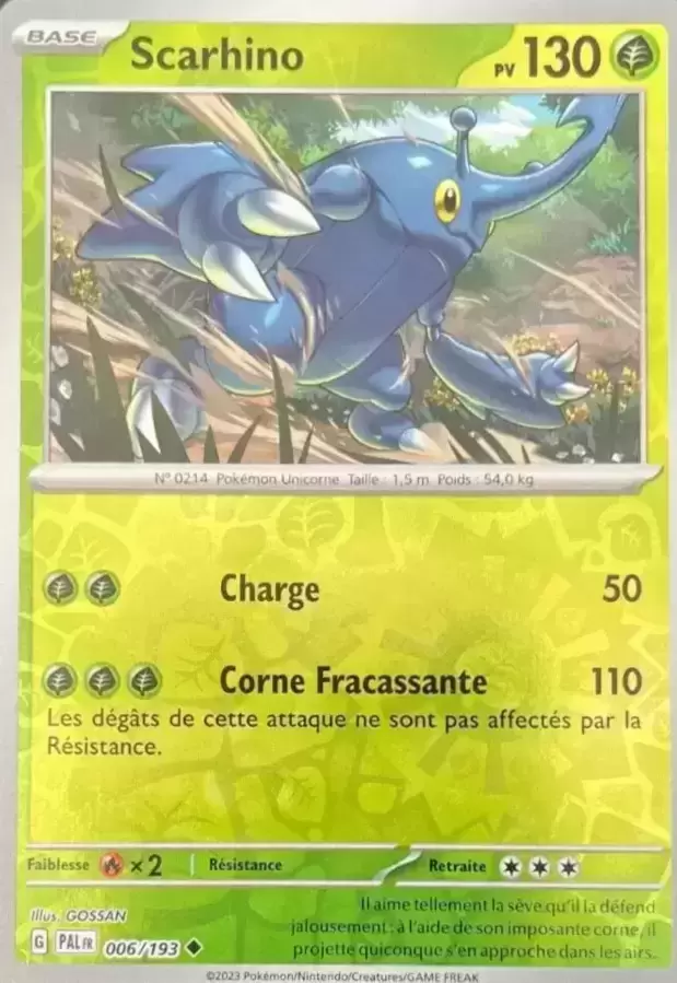 Evolutions à Paldea - PALFR - Scarhino Reverse