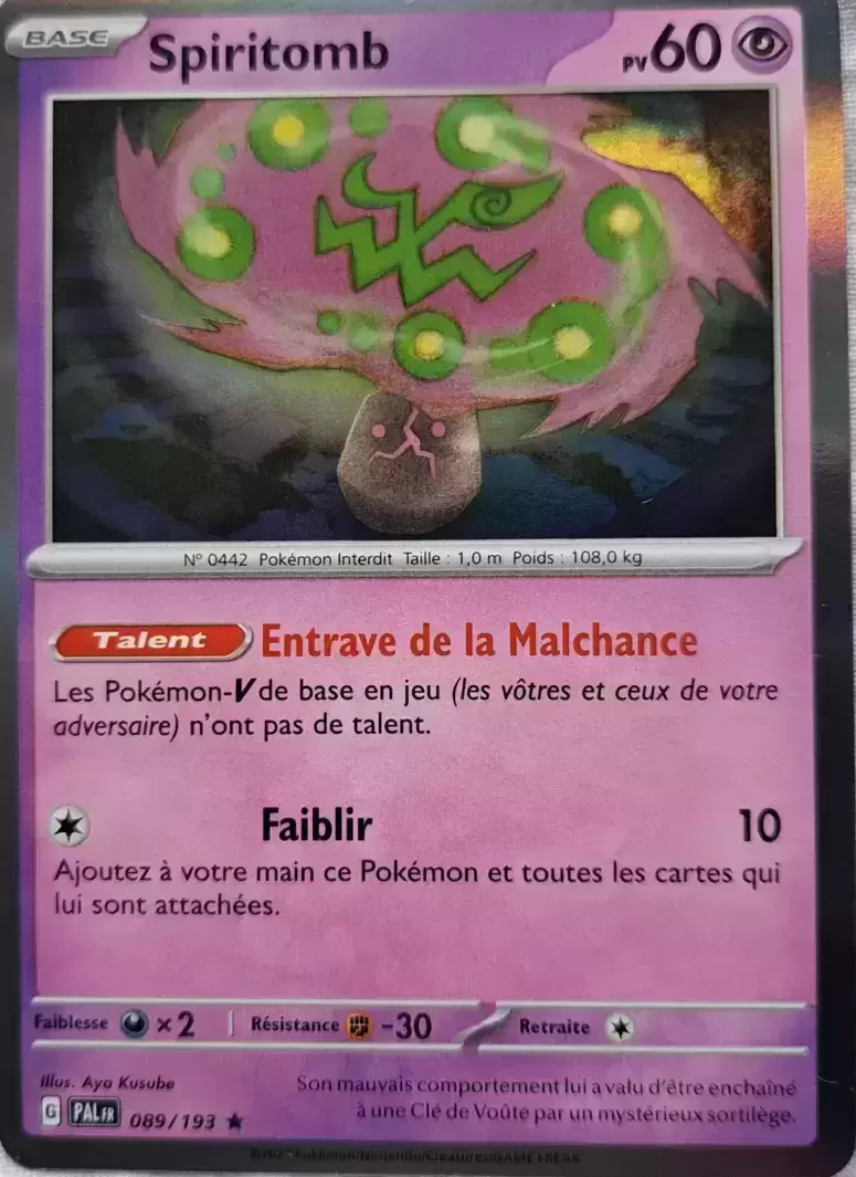 Spiritomb - 089/193 - Holo Rare