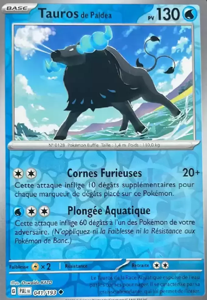 Evolutions à Paldea - PALFR - Tauros de Paldea Reverse