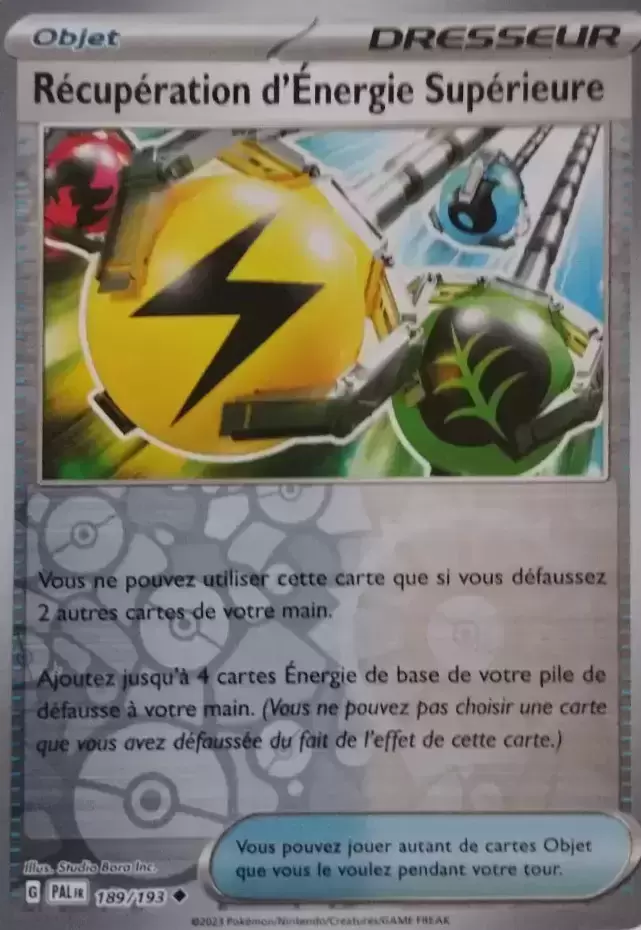 Evolutions à Paldea - PALFR - Récupération d\'Énergie Supérieur Reverse
