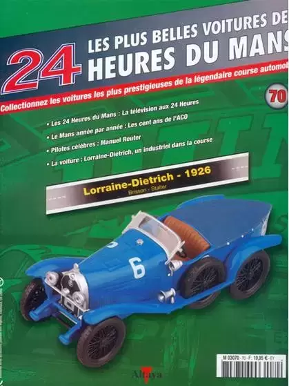Altaya - Les plus belles voitures des 24 heures du Mans - Lorraine-Dietrich - 1926