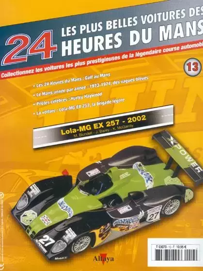 Altaya - Les plus belles voitures des 24 heures du Mans - MG Lola EX257 - 2002