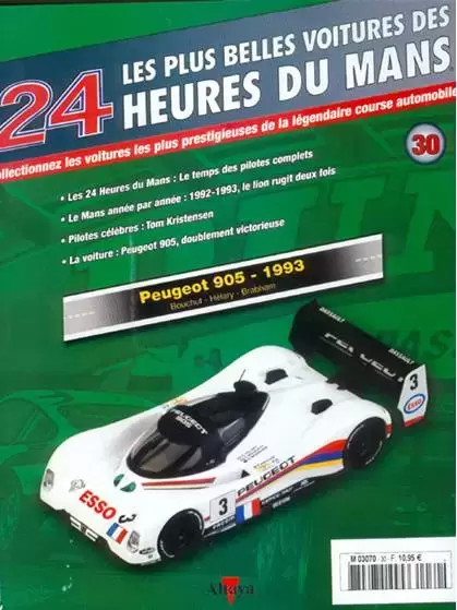 Altaya - Les plus belles voitures des 24 heures du Mans - Peugeot 905 - 1993