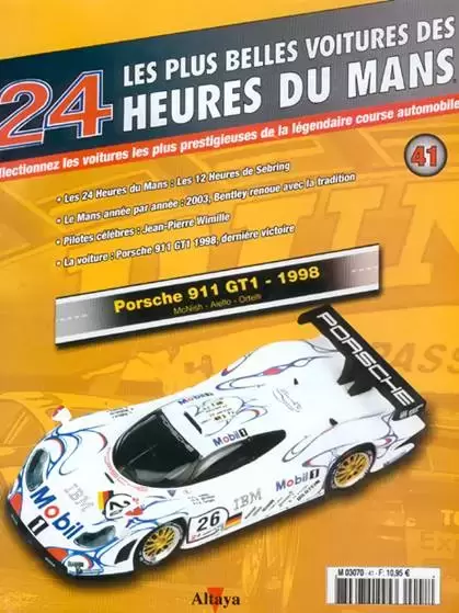 Altaya - Les plus belles voitures des 24 heures du Mans - Porsche 911 GT1 - 1998