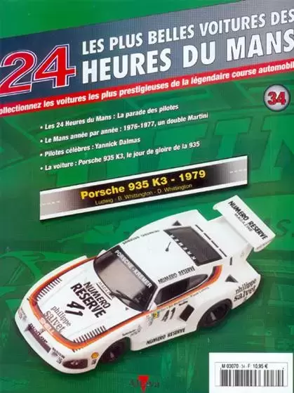 Altaya - Les plus belles voitures des 24 heures du Mans - Porsche 935 K3 - 1979
