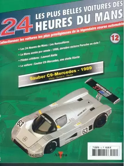 Altaya - Les plus belles voitures des 24 heures du Mans - Sauber C9 Mercedes - 1989