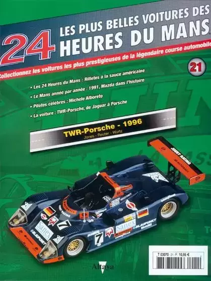 Altaya - Les plus belles voitures des 24 heures du Mans - TWR Porsche - 1996