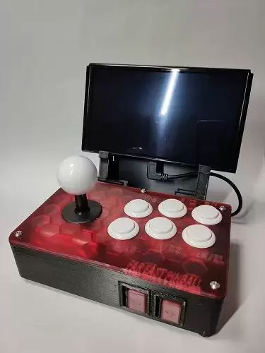 Arcade Stick - Eastern Stand Integrated Arcade Stick (Clear Red) - Switch