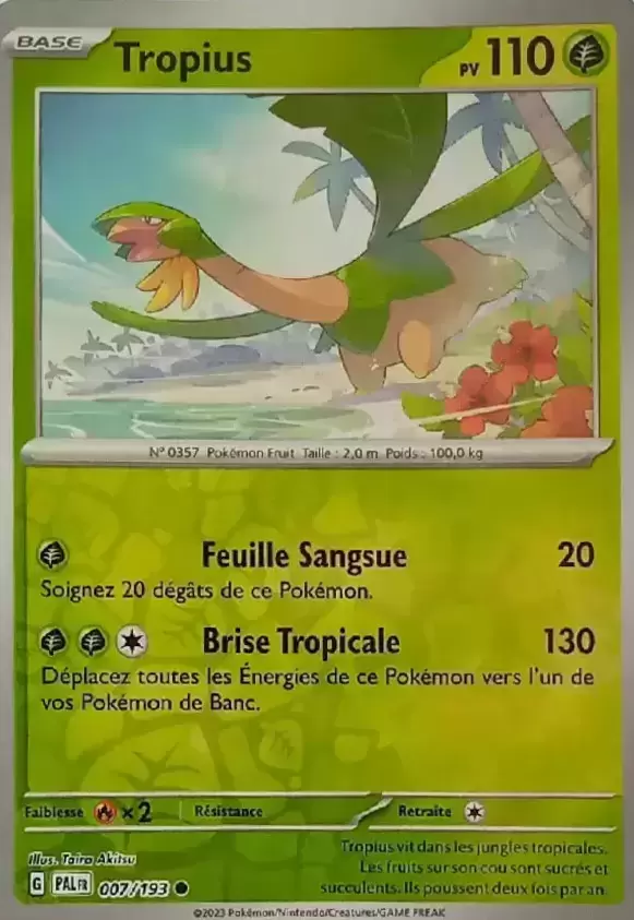 Evolutions à Paldea - PALFR - Tropius Reverse