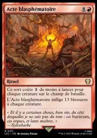 Lord of the Rings : Commander Decks - Acte blasphématoire