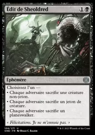 Tous Phyrexians - Édit de Sheoldred
