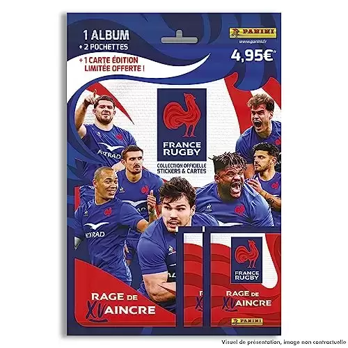 Panini Rugby Equipe de France-Rage de Vaincre Album + 2 Pochettes + Range  Cartes, 004729SPCFGD : : Jeux et Jouets